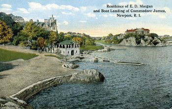 Historical postcard showing the Aloha Boathouse landing